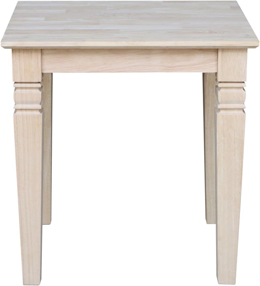 Classic Unfinished Parawood Java Square End Table