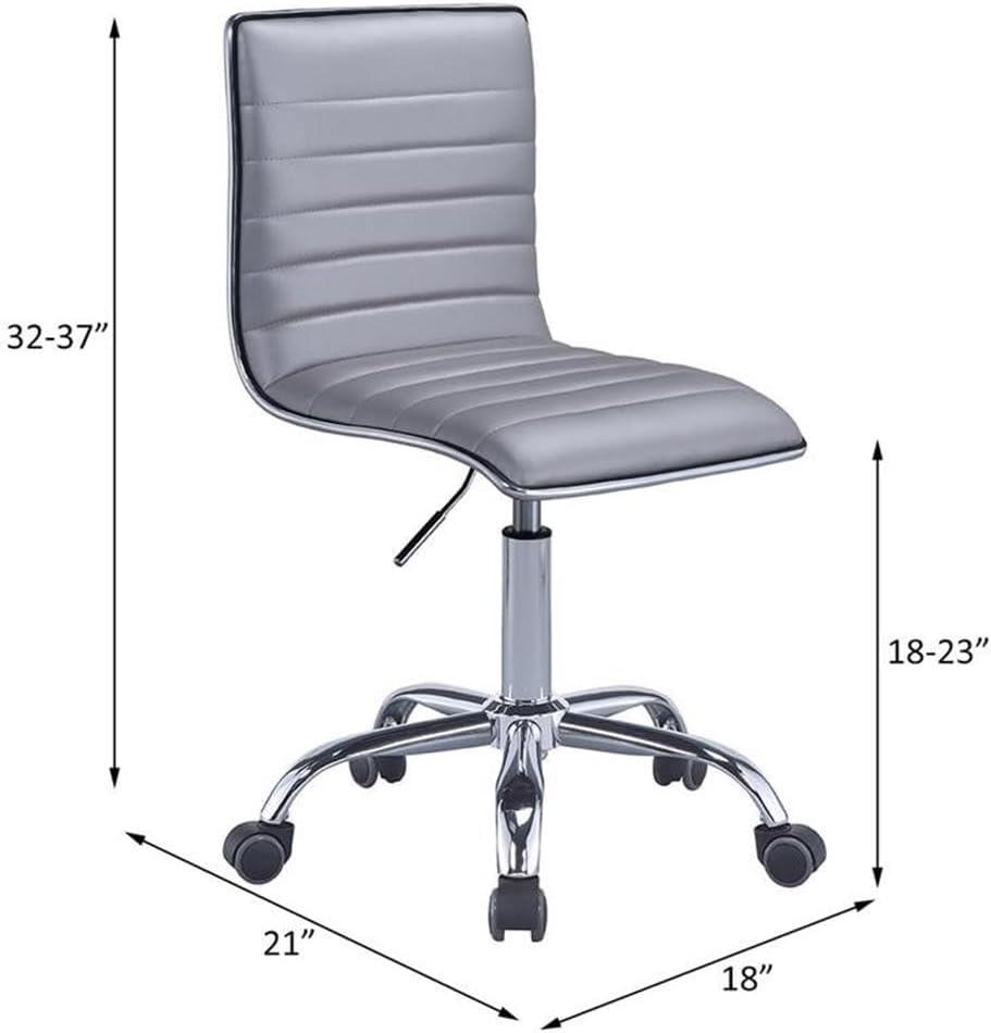 ACME Alessio Office Chair in Silver and Chrome