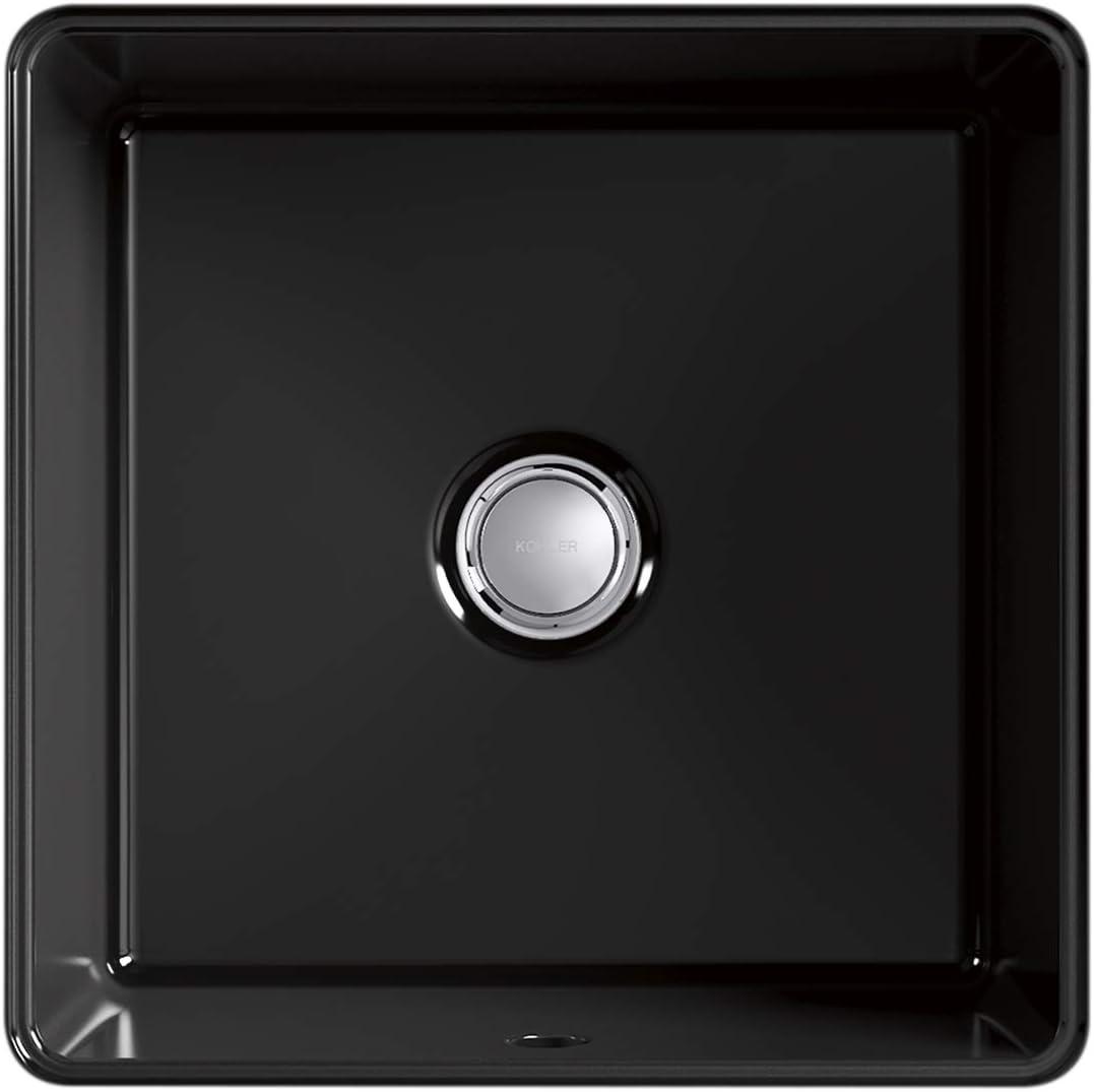 Verticyl Vitreous China Square Undermount Bathroom Sink with Overflow