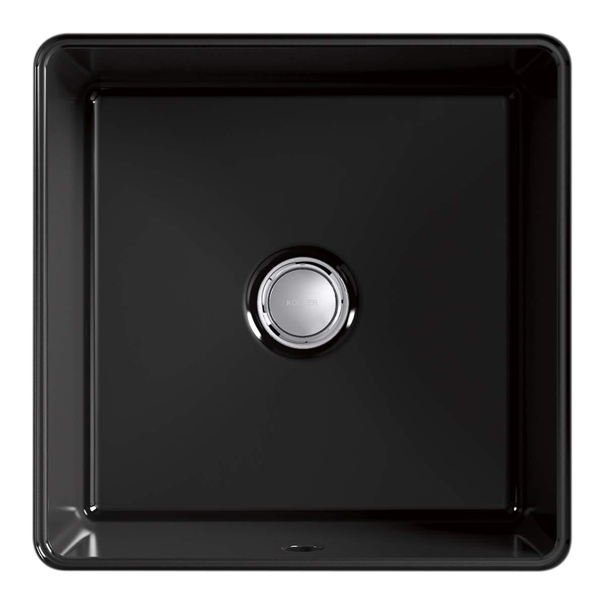 Verticyl Vitreous China Square Undermount Bathroom Sink with Overflow