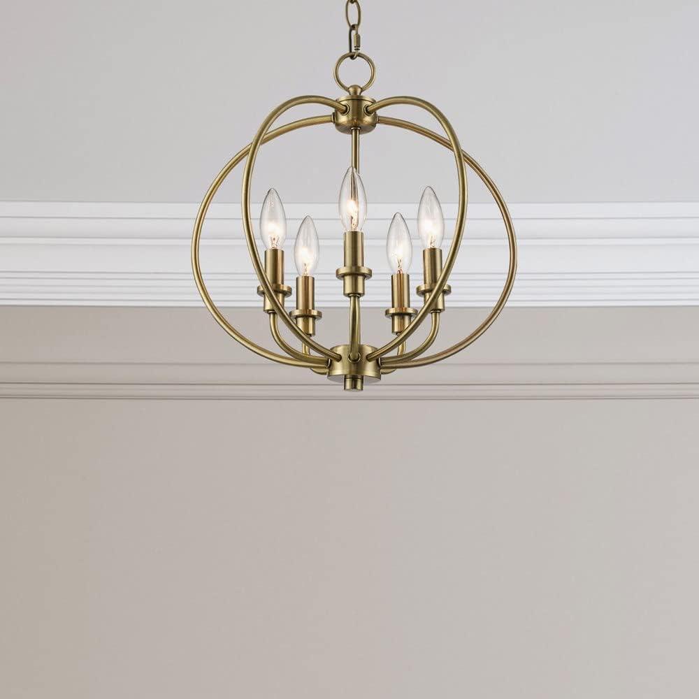 Livex Lighting Milania 5 - Light Chandelier in  Antique Brass