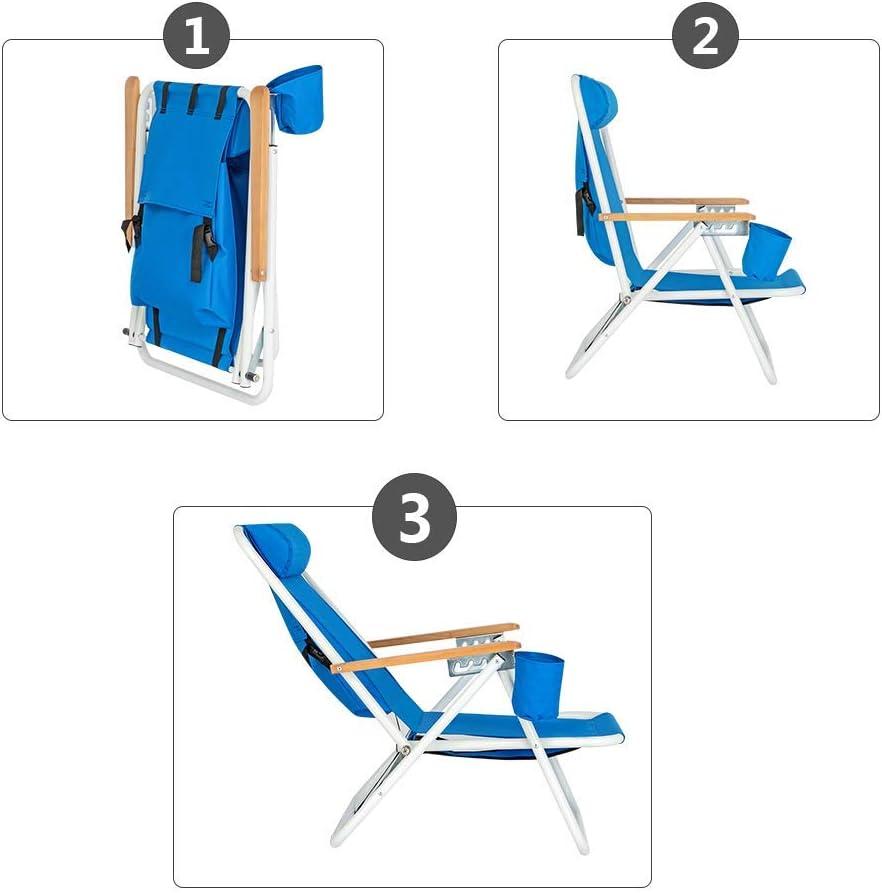 Canddidliike Portable Folding Lightweight Backpack Beach Chair, Compact Backpacking Hiking Chair, Blue