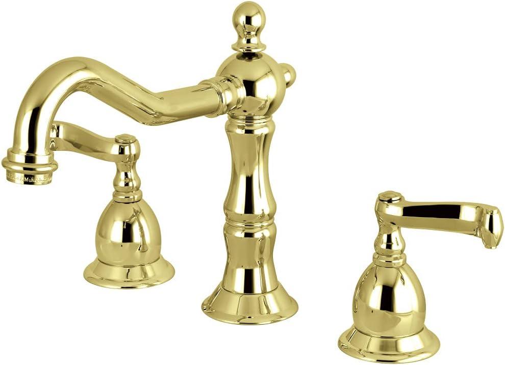 Heritage Polished Brass 8-inch Widespread Lavatory Faucet