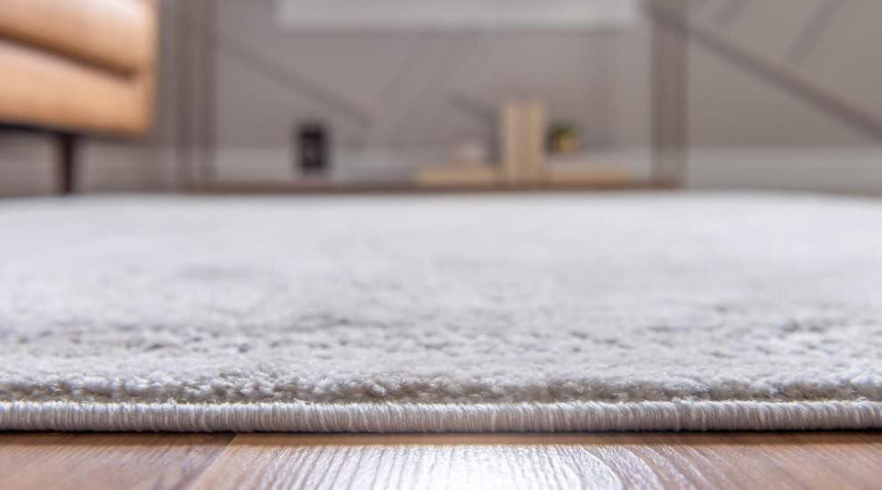 Unique Loom Portland Collection Area Rug - Albany (4' 1" Square Ivory/Beige)