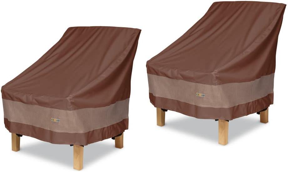 Duck Covers Ultimate Waterproof 36 in. Patio Chair Cover in Mocha Cappuccino (2-Pack)