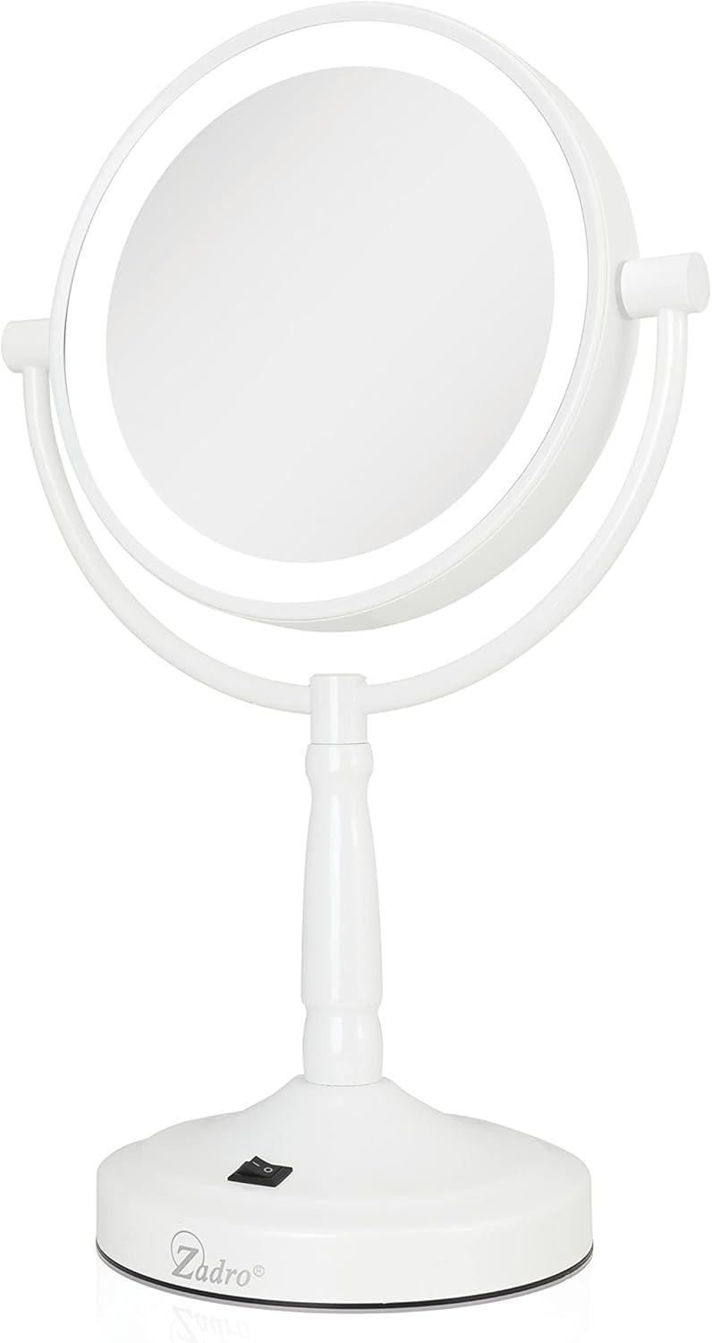 Zadro LED Lighted Makeup Mirrors for Women w/ Magnification & Cordless