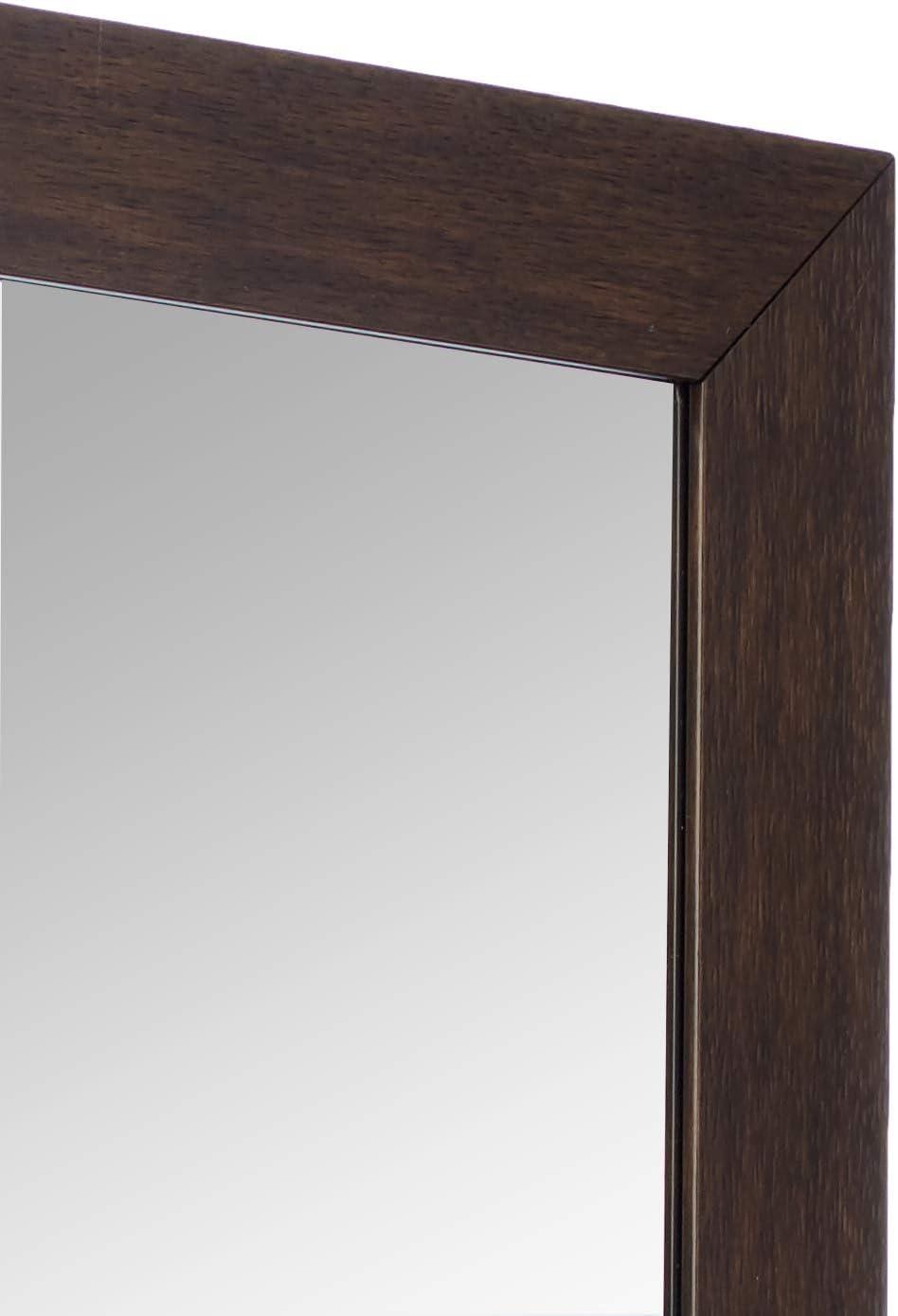 Decorative Wall Mirror with Beveled Edge Dark Brown - Yosemite Home Decor