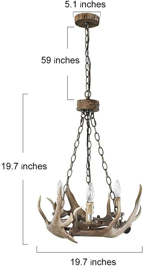 3-Light Antler Pendant Lighting Ceiling Lights Chandeliers