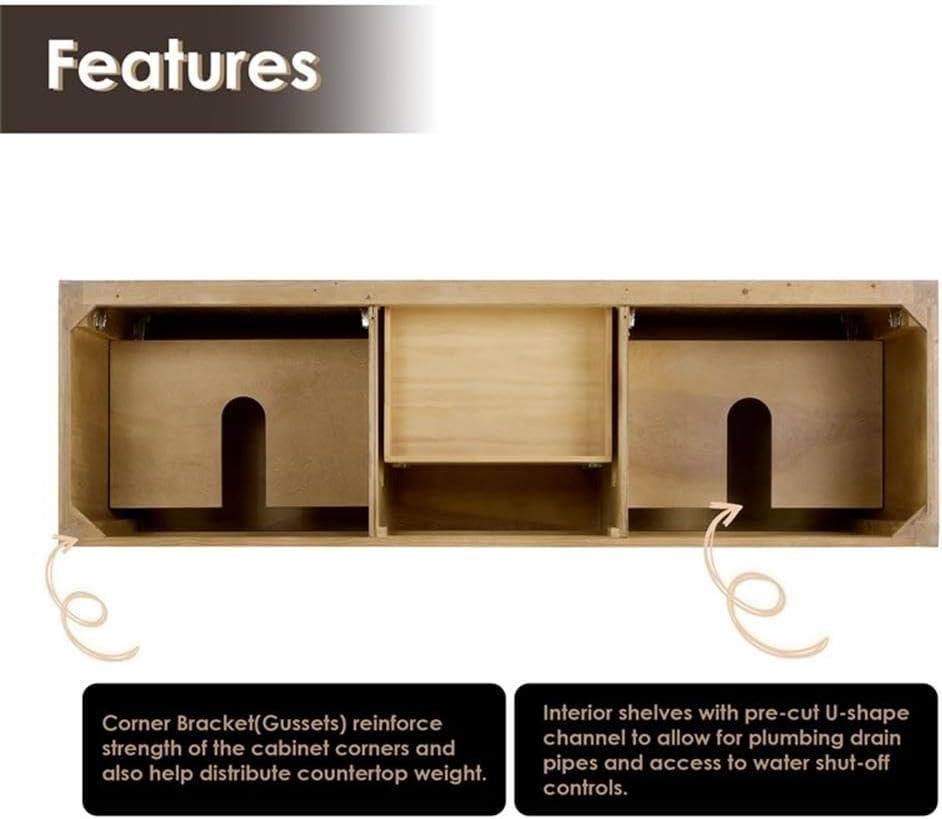 Laurel 71.2" Double Bathroom Vanity Base Only