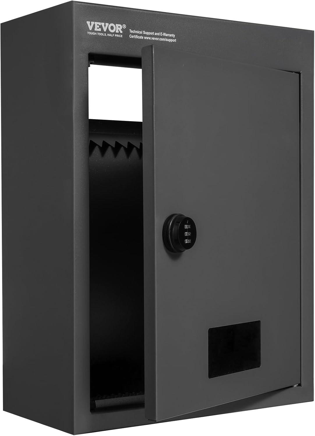 Black Heavy Duty Steel Lockable Through Wall Mailbox