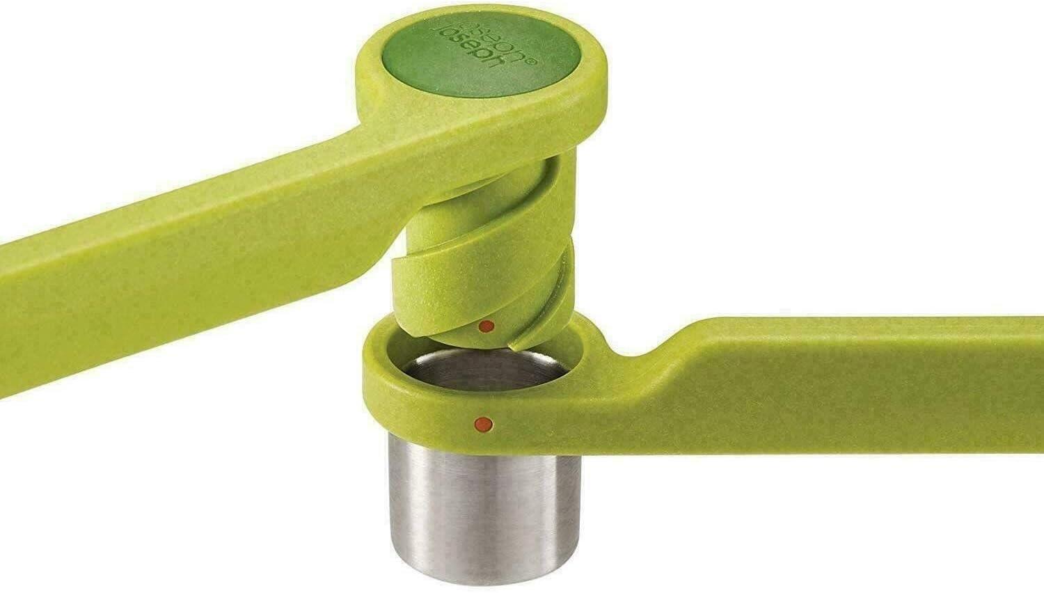 Green Ergonomic Twist-Action Stainless Steel Garlic Press