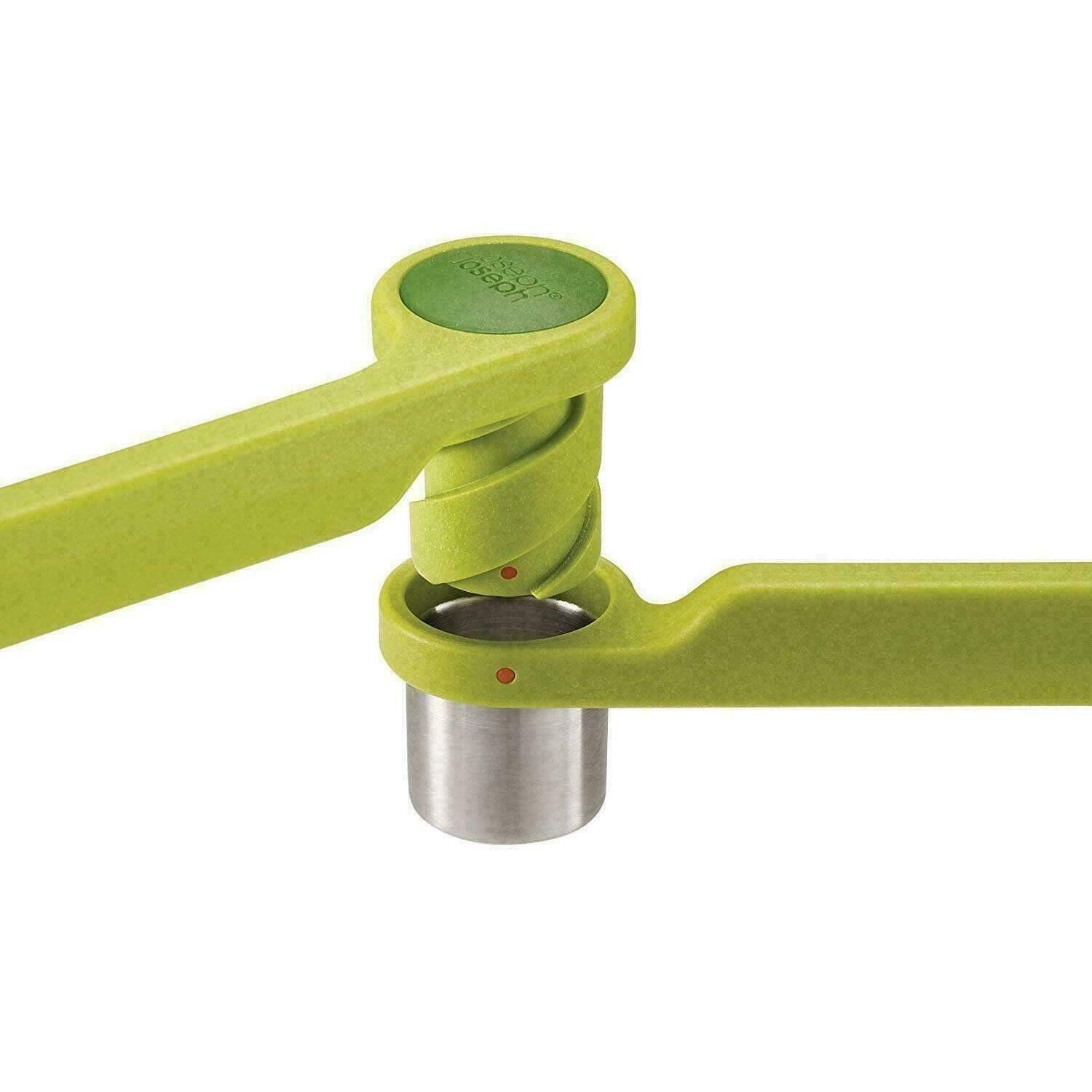 Green Ergonomic Twist-Action Stainless Steel Garlic Press