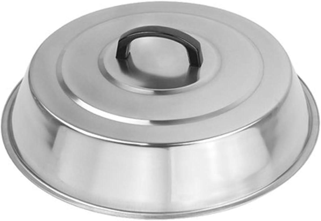 Compact 12-Inch Stainless Steel Round Basting Cover