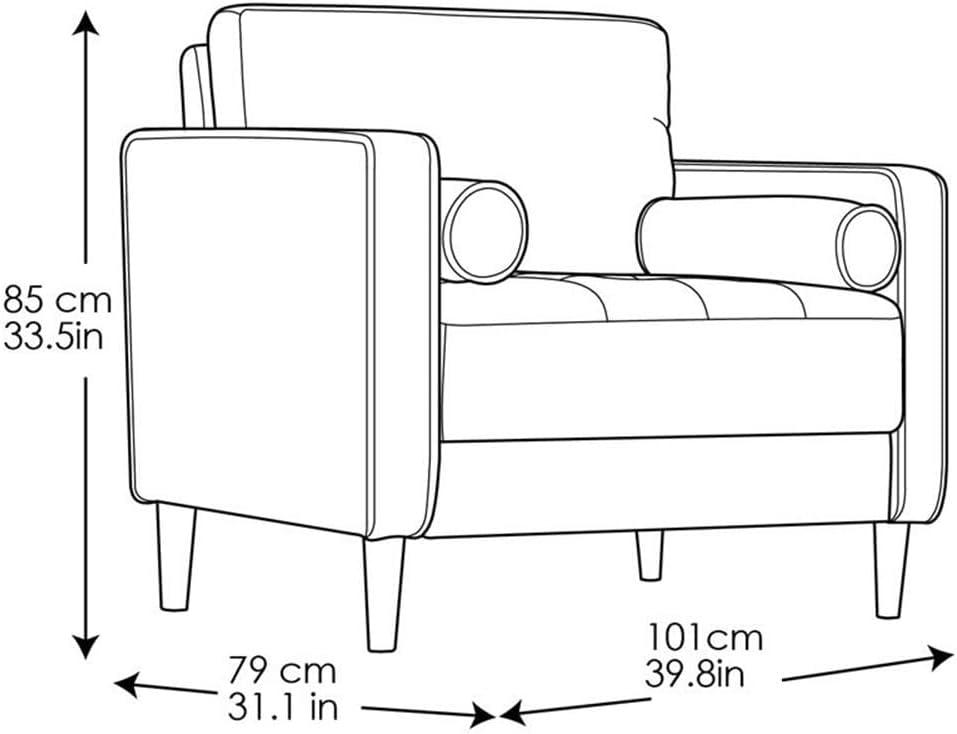LifeStyle Solutions Jareth King Chair in Navy Blue Fabric Upholstery