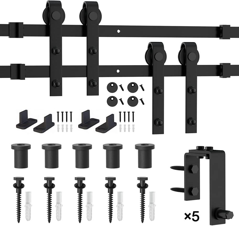 Lazio Sliding Standard Double Barn Door Hardware Kit