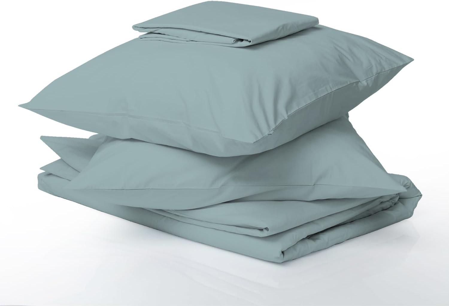 Teal Twin Cotton Ultra-Soft Wrinkle-Resistant Sheet Set