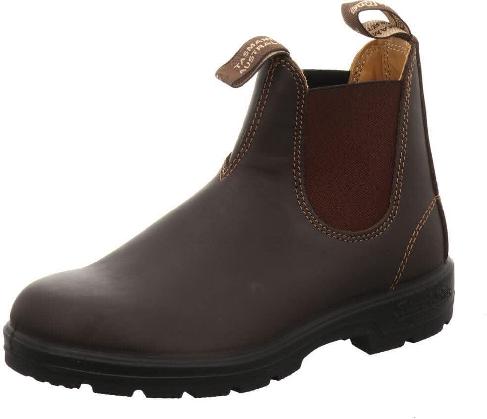 Blundstone 550 Unisex Chelsea Boots, Premium Water Resistant Leather with a Cushioned Midsole and Elastic Side For Men and Women, Walnut Brown 10 AU