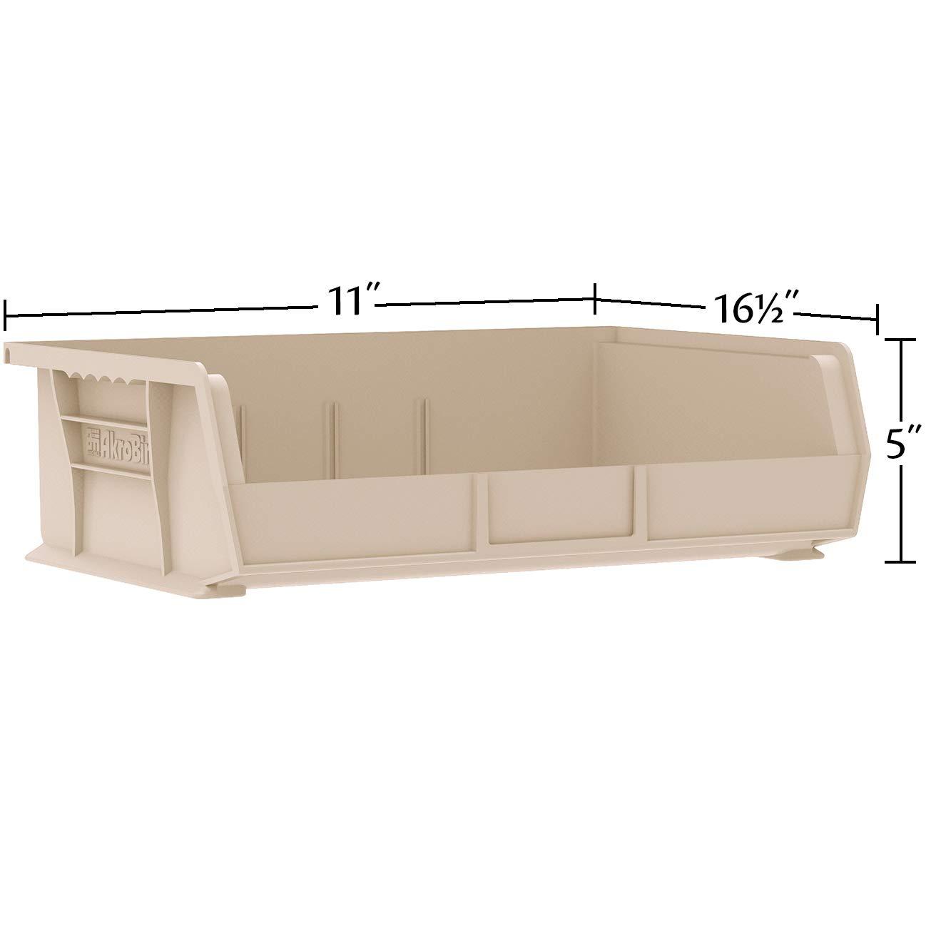 Black Plastic Stackable Storage Bin with Divider Slots