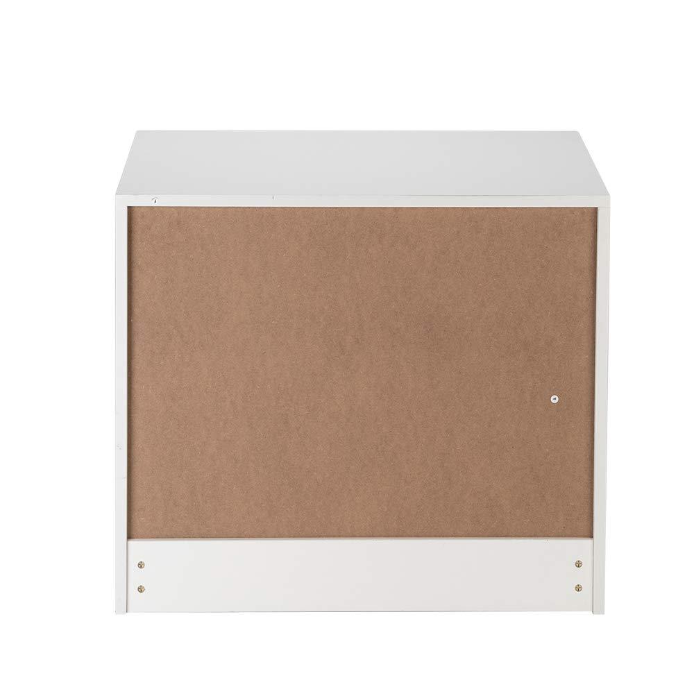 XIAOTAO 3-Drawer Dresser, Small Nightstand Modern Storage Chest of Drawer Wooden Side Table End Table for Bedroom, Living Room, Reception Room (White)