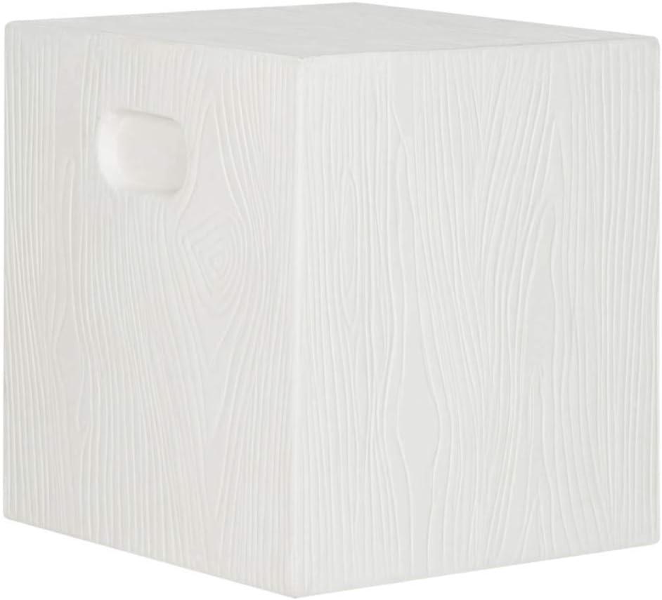 Cube Accent Stool - Indoor/Outdoor - VNN1003 - White - Safavieh