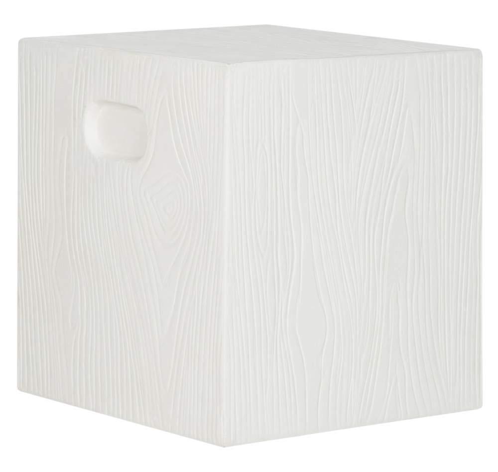 Cube Accent Stool - Indoor/Outdoor - VNN1003 - White - Safavieh