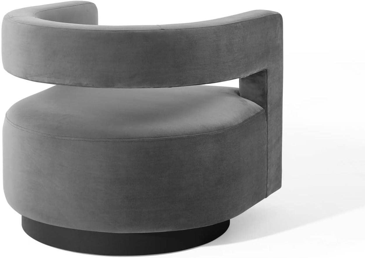 Modway Spin Cutaway Performance Velvet Swivel Armchair