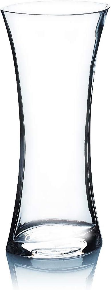CC Home Furnishings 10" Clear Solid Flared Glass Vase