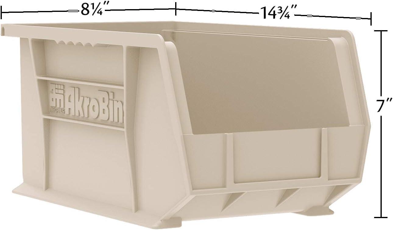 Yellow Stackable Plastic Storage Bin, 15 x 8 x 7 Inches