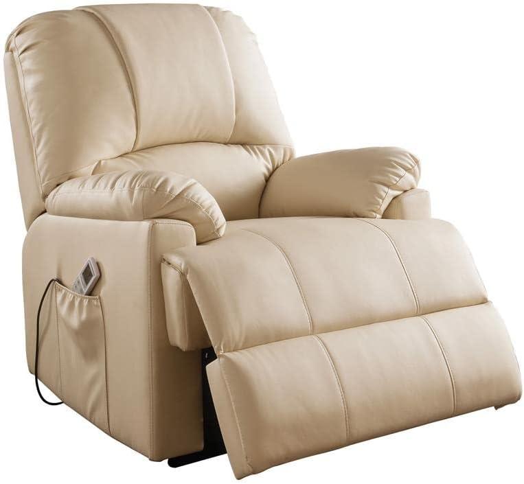 ACME Ixora Recliner w/Power Lift & Massage in Beige PU 59286