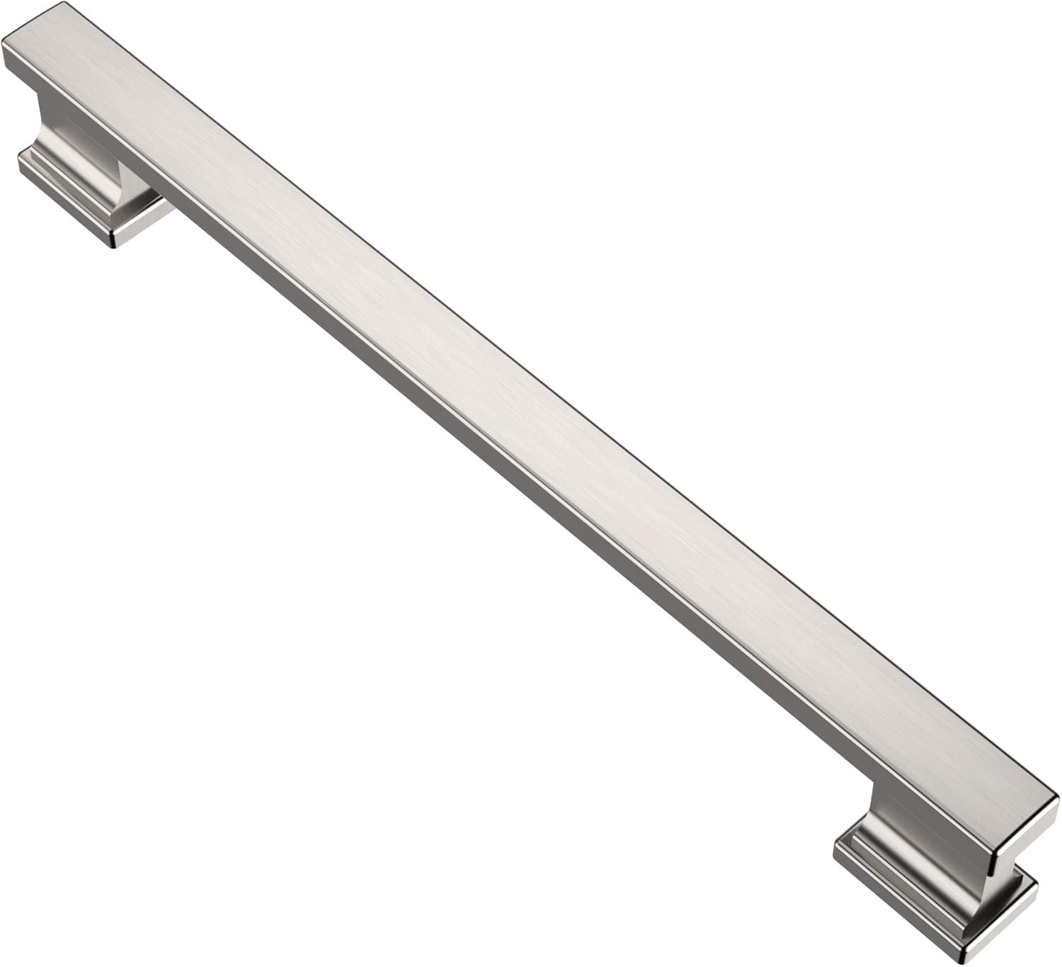 Brushed Nickel 10-Inch Cabinet Bar Pull with Mounting Hardware