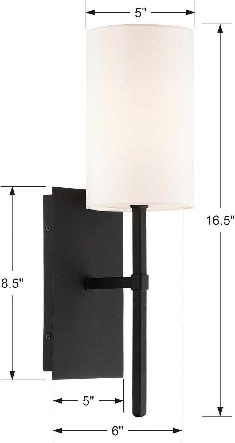 VER-241-BF-Crystorama Lighting-Veronica - One Light Wall Sconce-Black Forged Finish