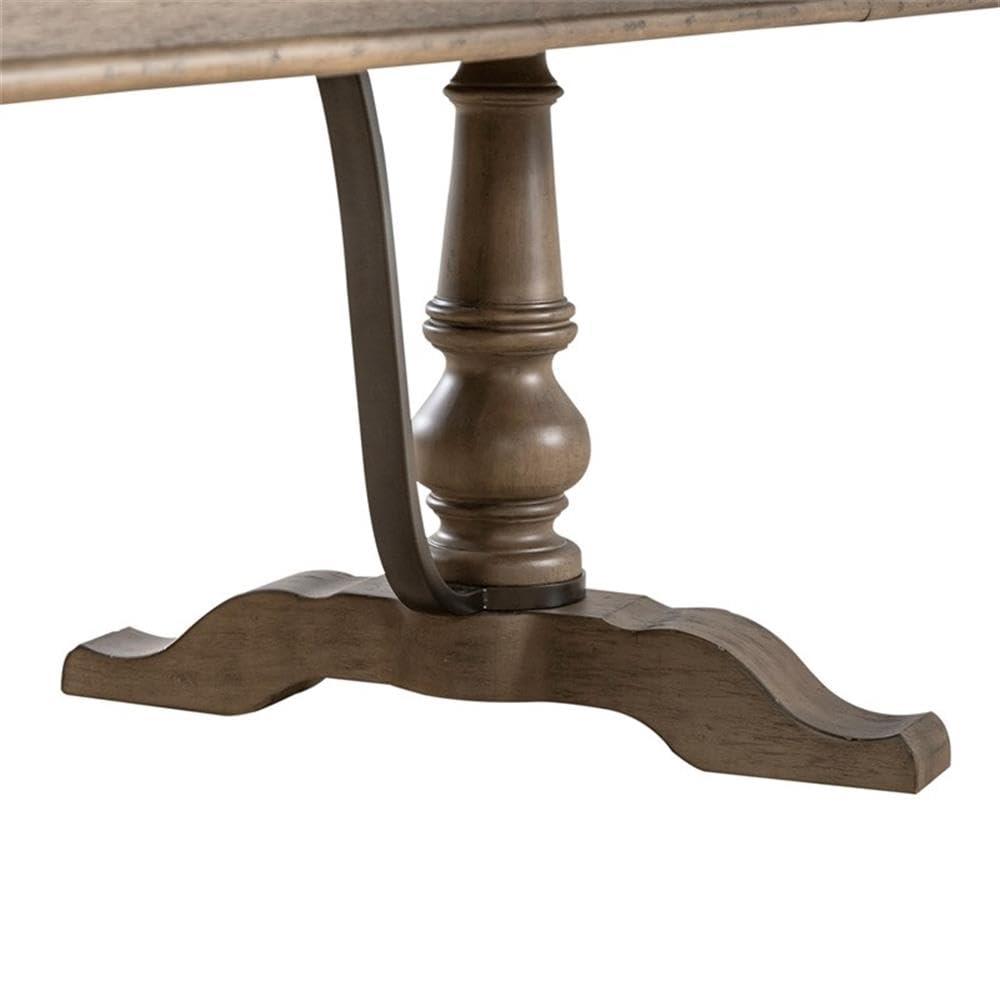 Americana Farmhouse 5 Piece Trestle Table Set