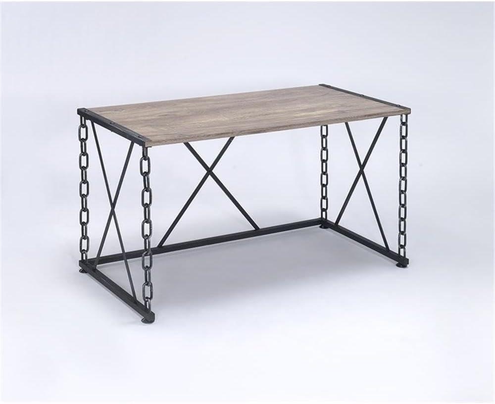 ACME Jodie Console Table in Rustic Oak & Black Finish