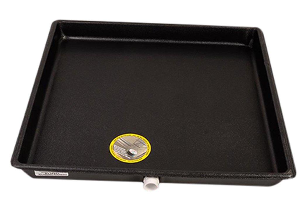 Black 24 x 24 Durable ABS Plastic Condensate Drain Pan
