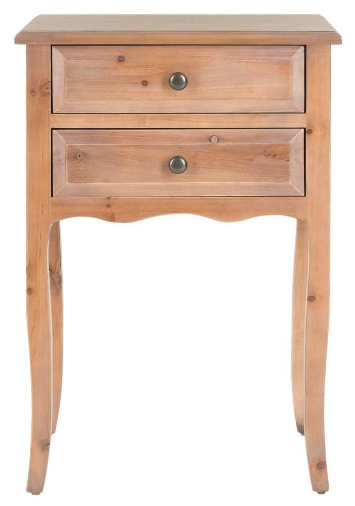 SAFAVIEH Lori End Table With Storage Drawers Red Maple