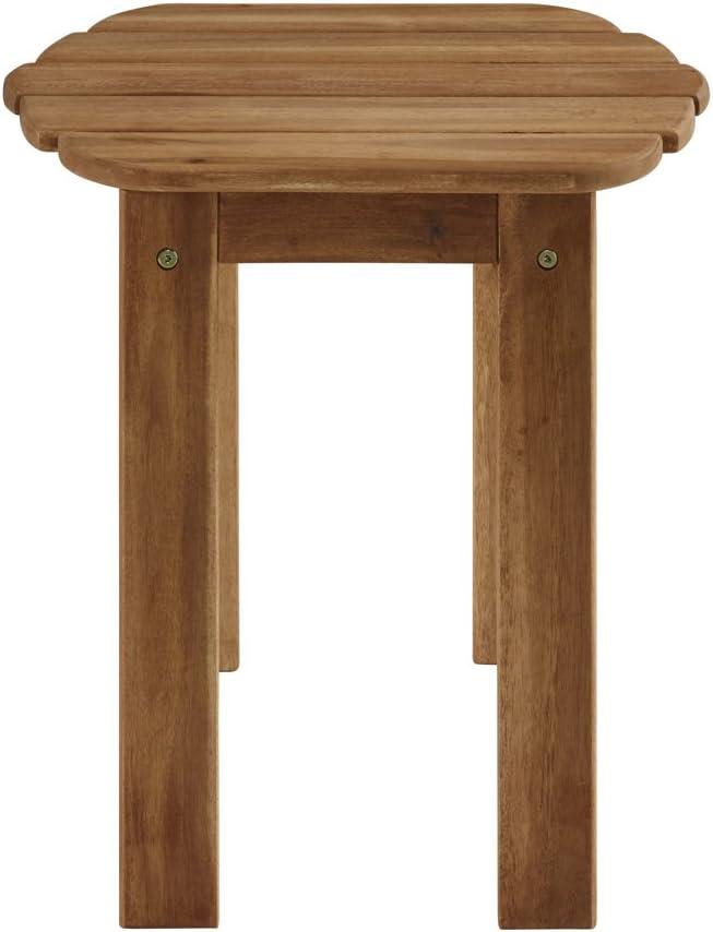 Acorn Finish Acacia Wood Adirondack Outdoor End Table