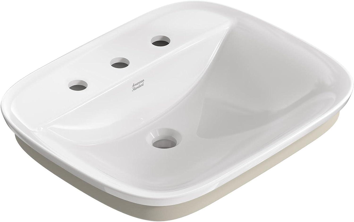 American Standard Aspirations 18'' Vitreous China Rectangular Bathroom Sink with Faucet and Overflow