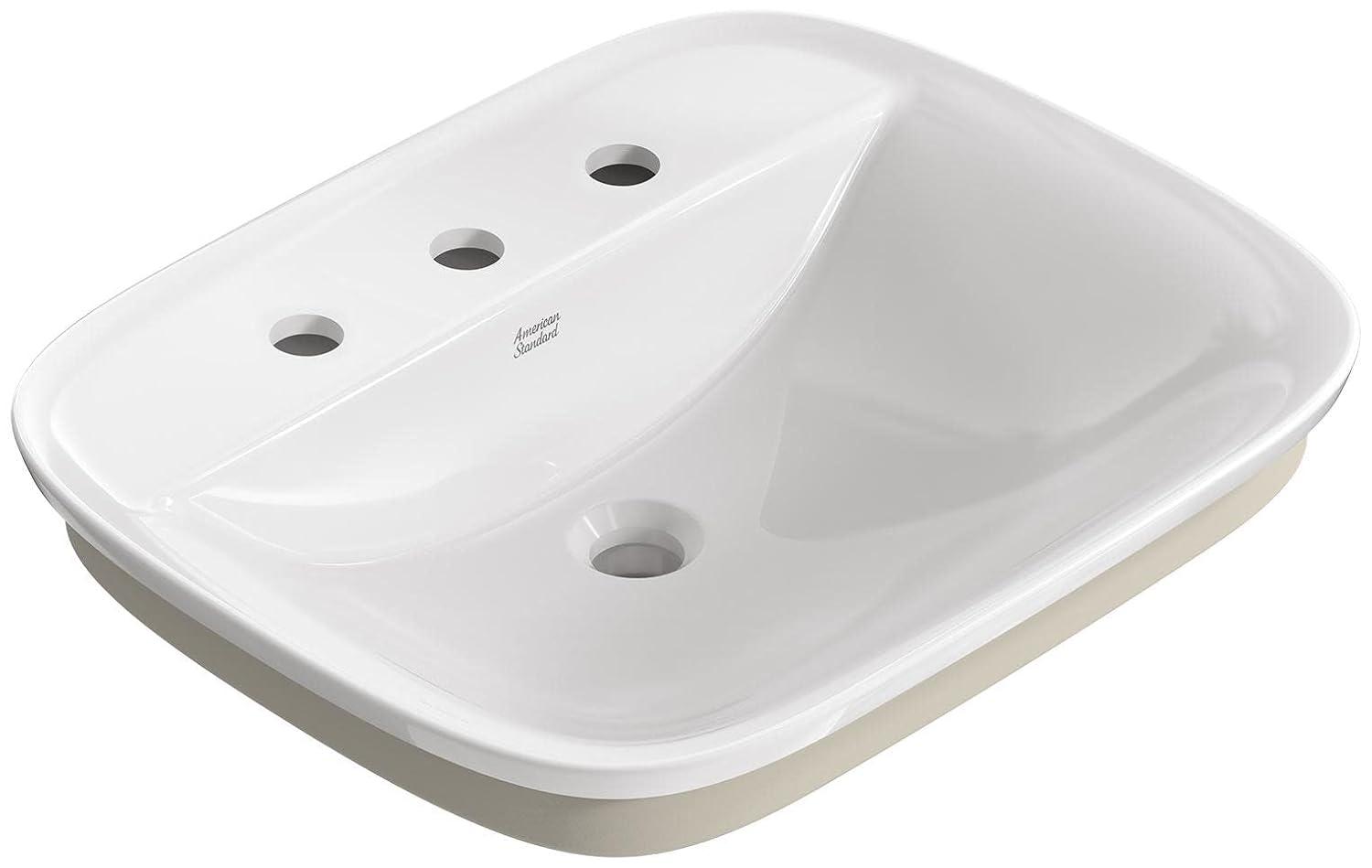 American Standard Aspirations 18'' Vitreous China Rectangular Bathroom Sink with Faucet and Overflow