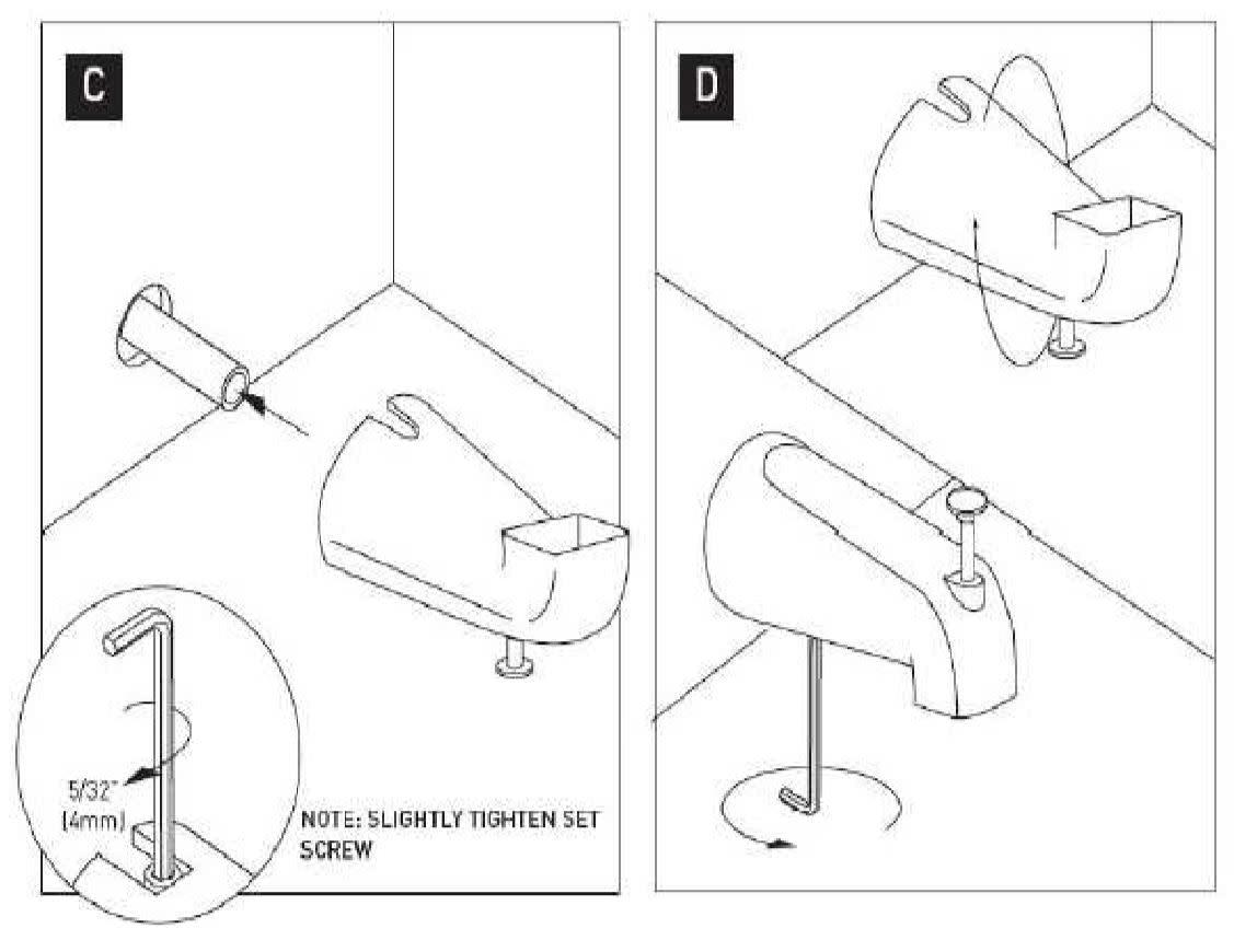 Tub Spout with Diverter Slip Fit Connection