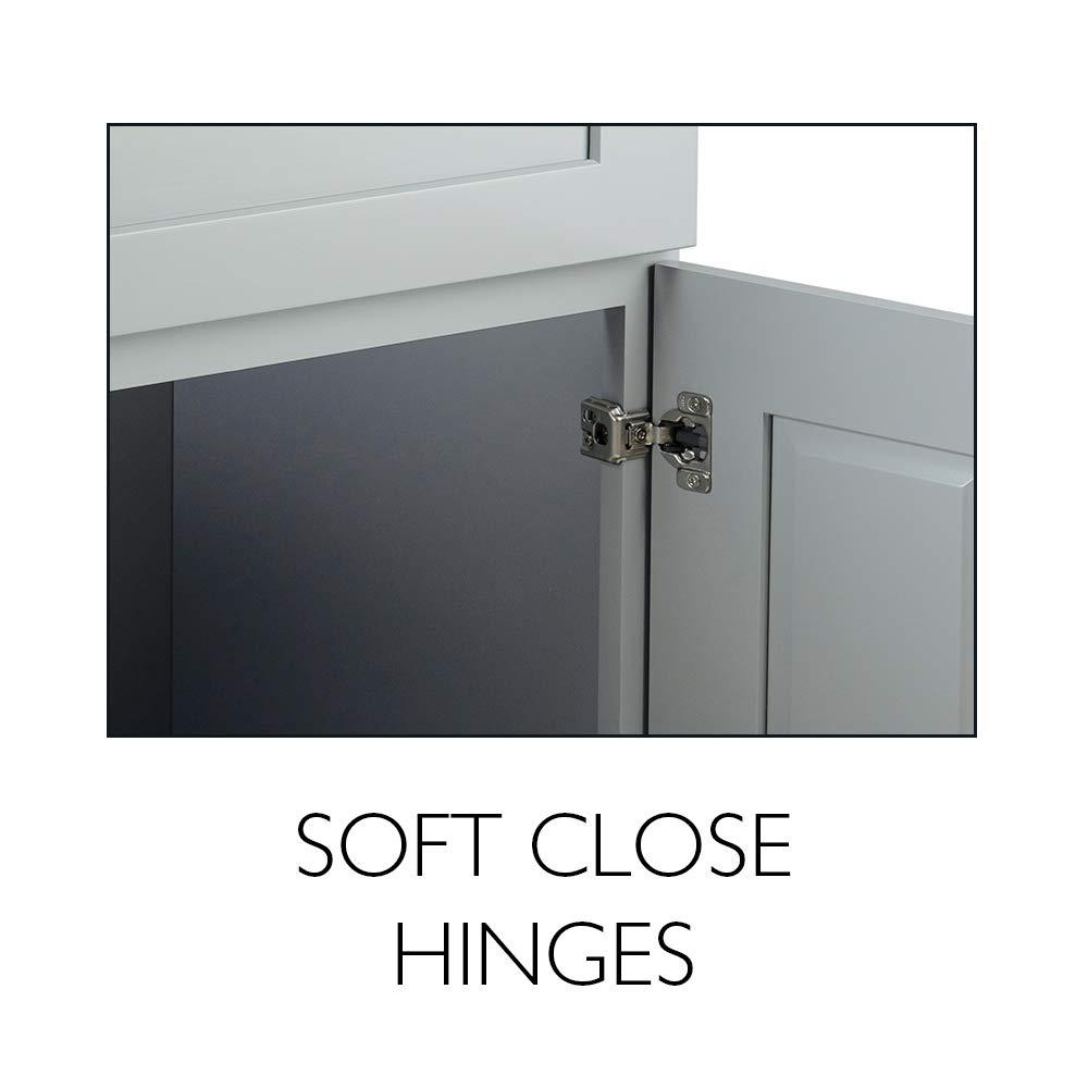 Design House Brookings 36 Inch Bathroom Vanity, Ready to Assemble, Solid Wood, Sherwin Williams – Design House, 587097