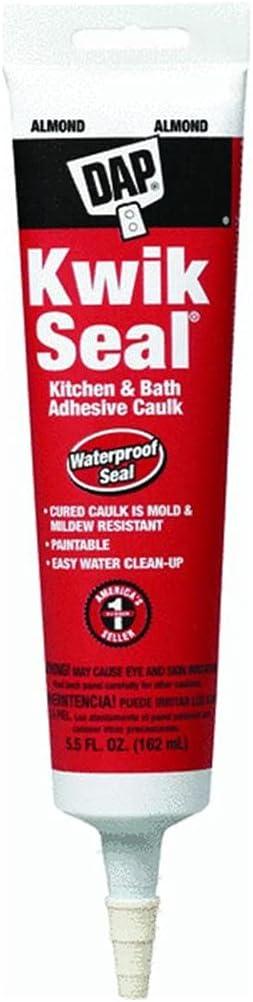 DAP Kwik Seal Almond Acrylic Latex Kitchen and Bath Adhesive Caulk 5.5 oz