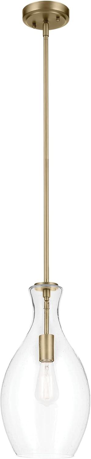 Kichler Lighting Everly 1 - Light Pendant in  Natural Brass