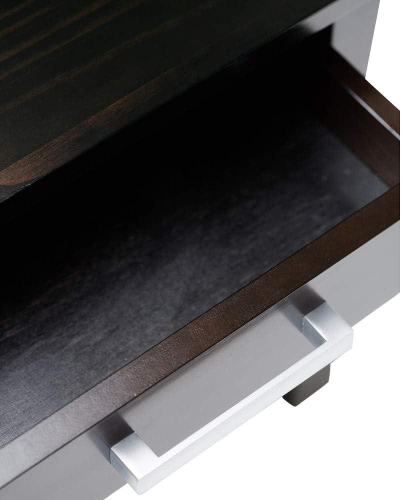 Simpli Home Kitchener 21"W Solid Mango Wood Square End Table with Storage Drawer