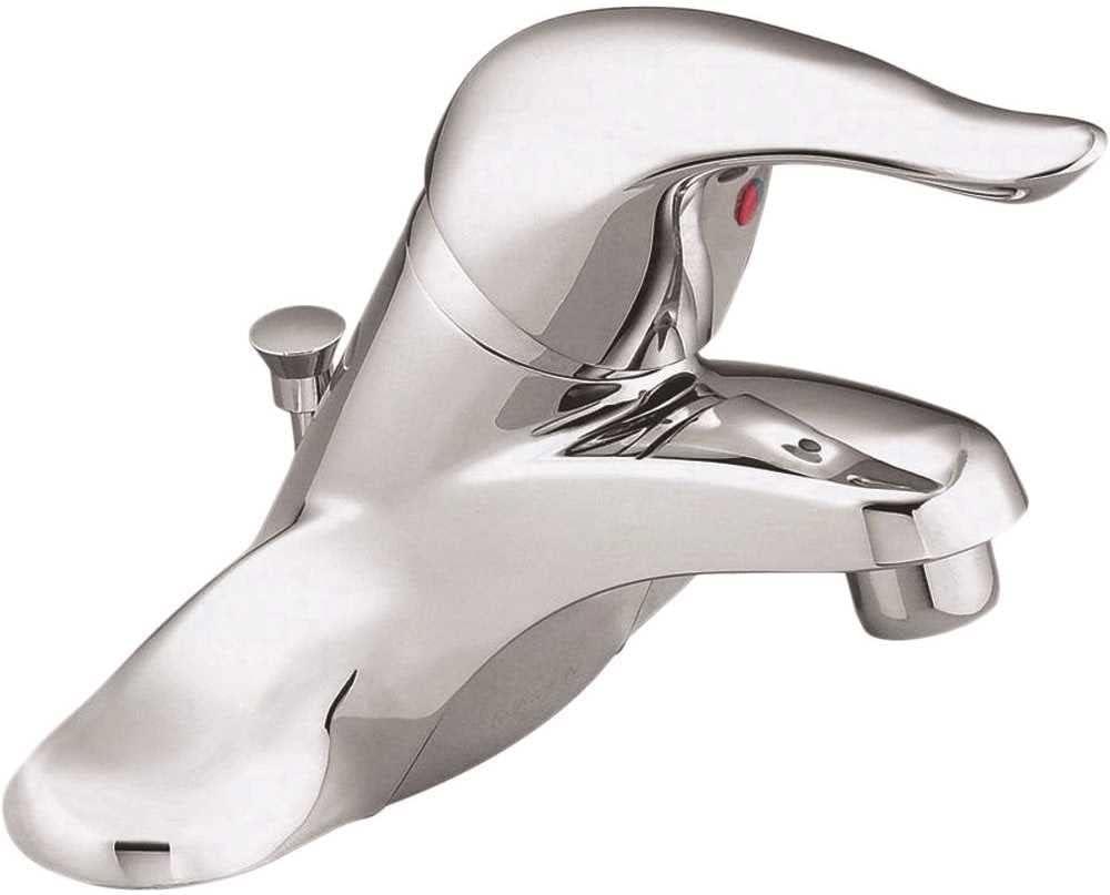 Chrome Centerset Single-Handle Bathroom Faucet with Diverter