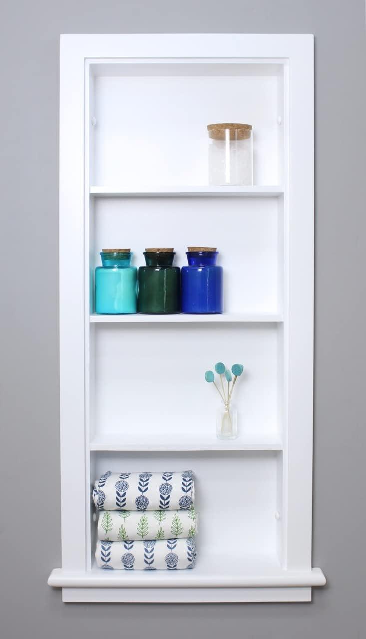 Fox Hollow Furnishings 14X36 Aiden Recessed Wall Niche With Plain Back And Three Shelves