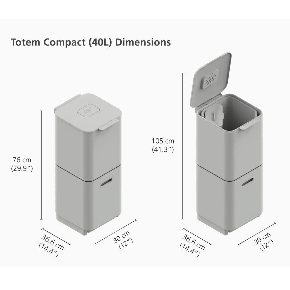 Joseph Joseph Totem Waste & Recycling Dual Kitchen Trash Can