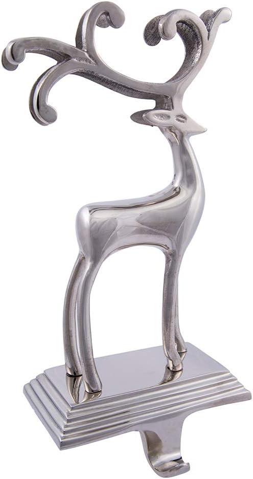 Kurt Adler Silver Reindeer Stocking Hanger