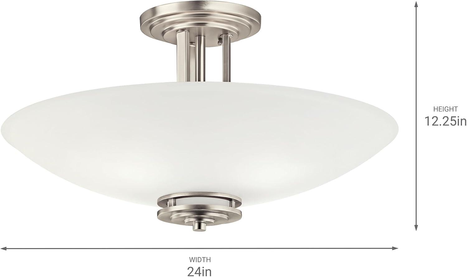 Hendrik Glass Semi Flush Mount