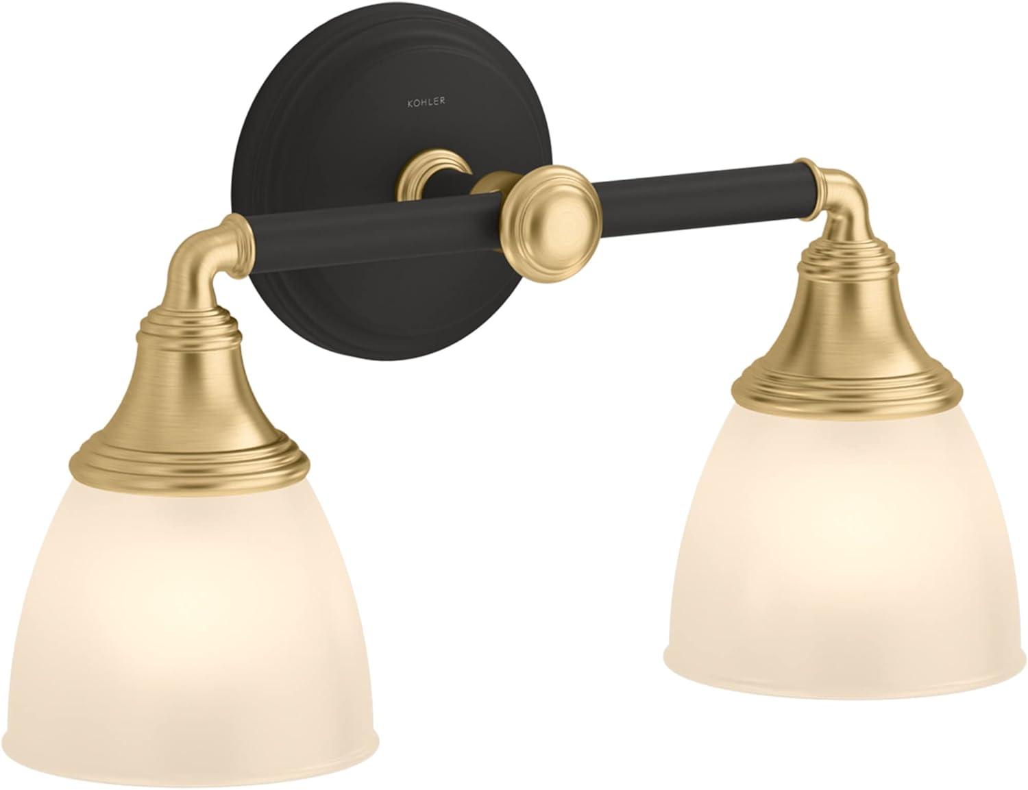 Devonshire 2 Light Indoor Bathroom Vanity Light Fixture, Position Facing Up or Down, UL Listed