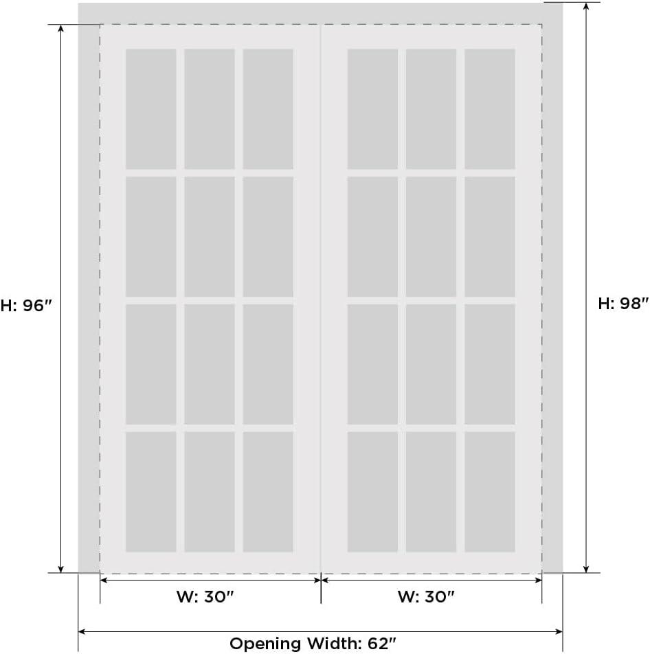 SARTODOORS 2132 Solid + Manufactured Wood Paneled French Doors